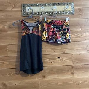 Reebok tank top and spandex set